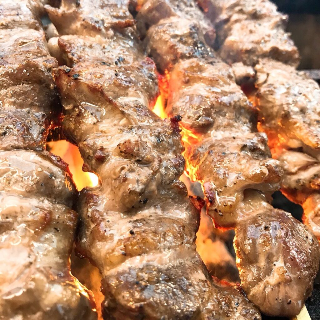 豚ハラミ串 (110g) 170円